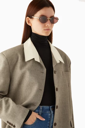 Serpenti Forever Oval Sunglasses
