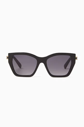 B.Zero1 Cat-eye Sunglasses in Acetate