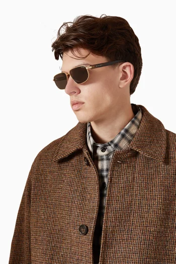 Geometric Sunglasses in Metal