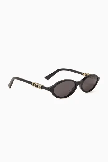 DiorTreasure R1I Oval Sunglasses in Acetate