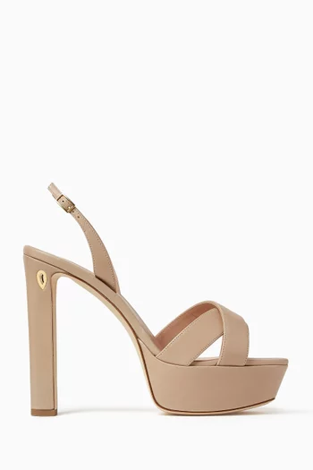 Leonardo 130 Platform Sandals in Leather