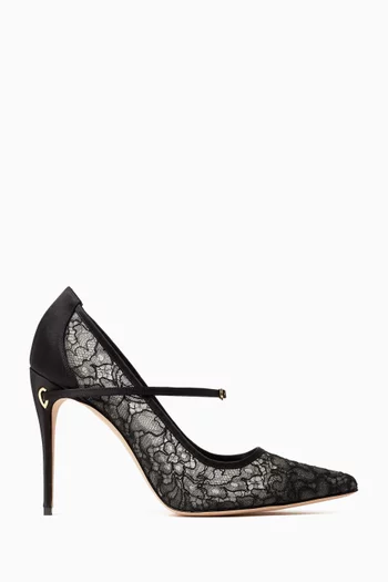 Lorenzo 105 Pumps in Lace & Satin