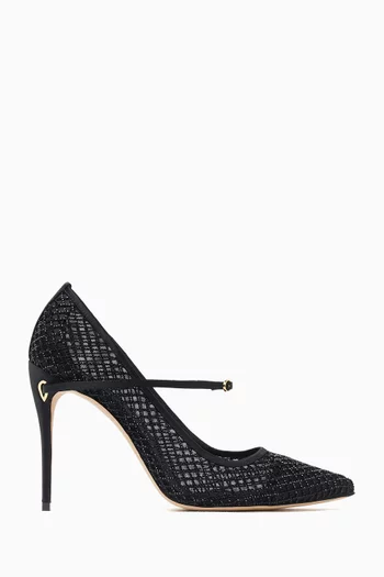 Lorenzo 105 Pumps in Crystal-mesh