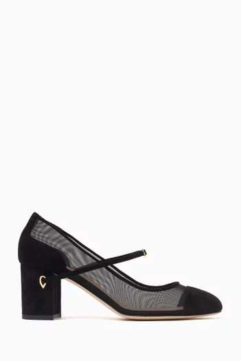 Paolo 65 Pumps in Suede & Mesh
