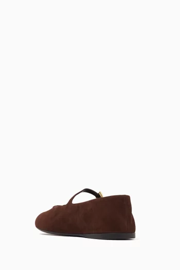 Ballet Flats in Suede
