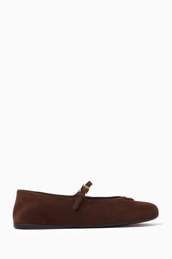Ballet Flats in Suede