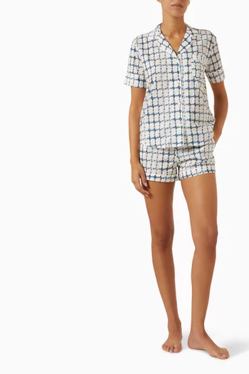 Short Pyjama Set in Organic Cotton Voile