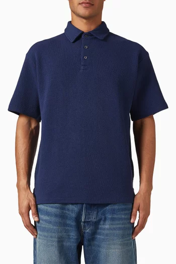 Textured Polo T-shirt in Piqué