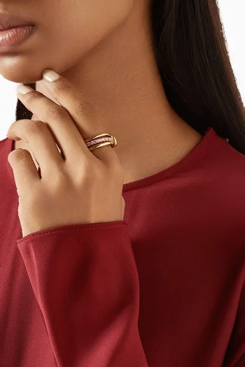 Petunia Pink Ombré Ring in 18kt Gold