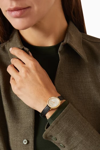 Harlow Quartz Leather Watch, 23mm