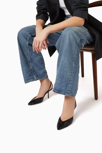 Folie 75 Slingback Pumps in Leather