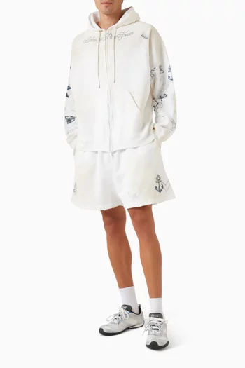 Classic Ink Zip-up Hoodie in Dry Fleece
