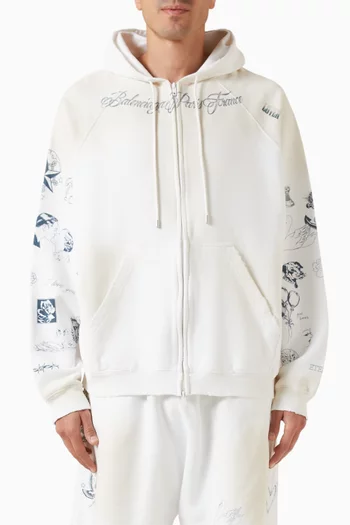 Classic Ink Zip-up Hoodie in Dry Fleece