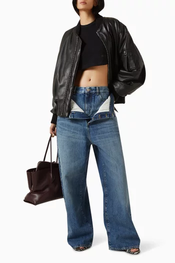 Double-waistband Jeans in Denim