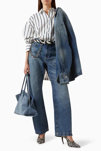Barrel-leg Jeans in Denim