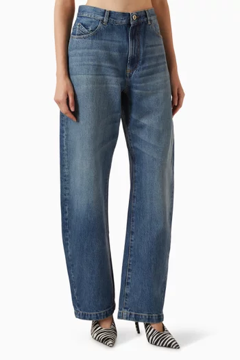 Barrel-leg Jeans in Denim