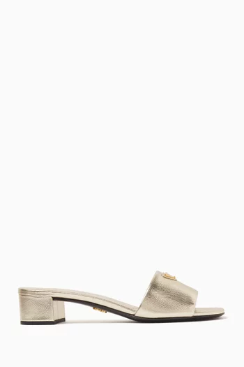 Logo 35 Sandals in Patent Leather