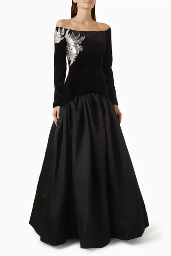 Off-shoulder Corset Gown