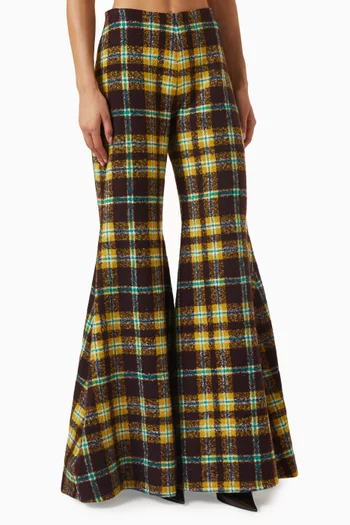 Umber Plaid Kimono Pants