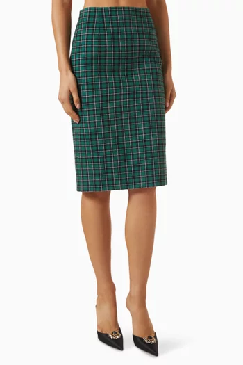 Plaid Midi Skirt