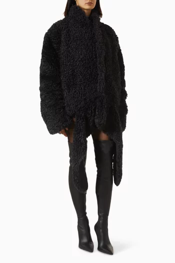 Oversized Jacket in Faux Fur