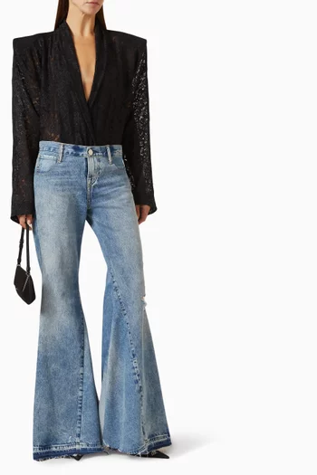 Low-rise Flared Jeans in Denim