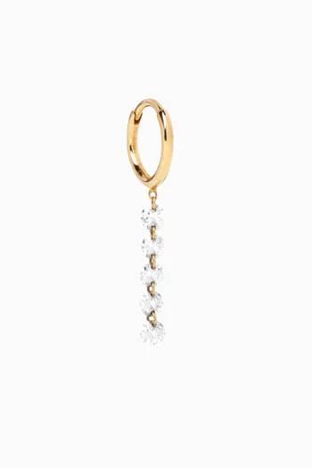 Danaé Five Diamond Single Earring in 18kt Gold