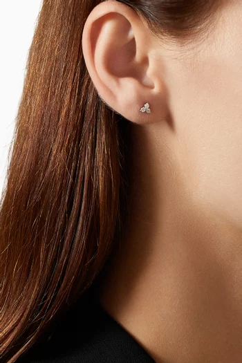 Triangle Diamond Single Earring in 18kt Gold