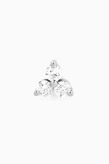 Triangle Diamond Single Earring in 18kt Gold