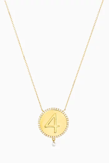 4 Medallion Diamond Necklace in 18kt Gold
