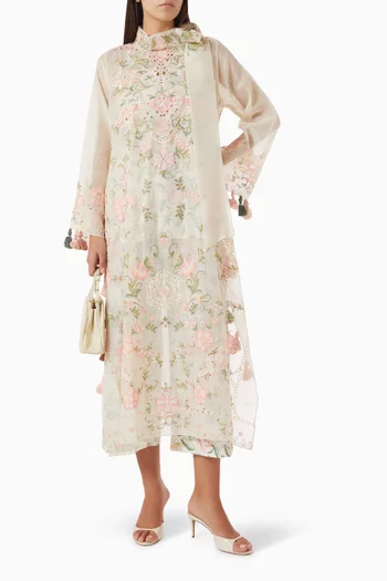 Leah Embroidered Kaftan Set