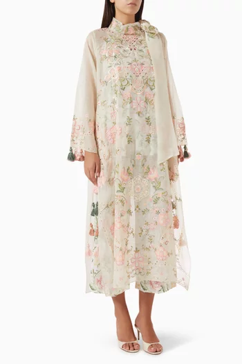 Leah Embroidered Kaftan Set