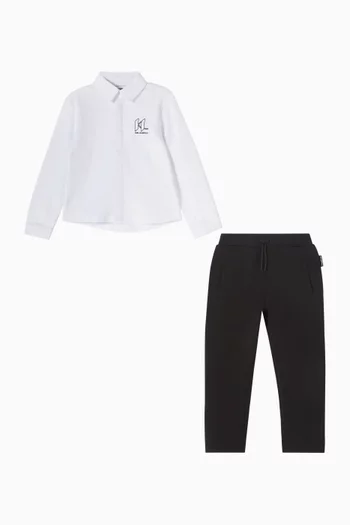 Logo Co-ord Set in Cotton