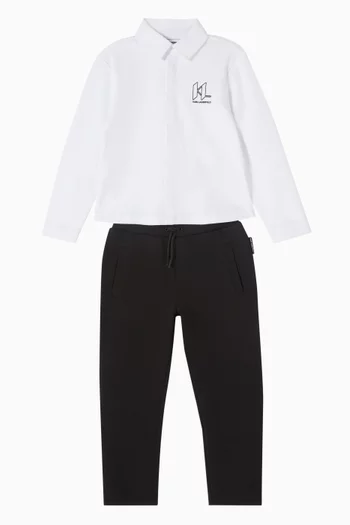 Logo Co-ord Set in Cotton