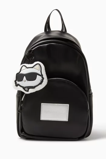 Small Choupette Backpack in Faux Leather