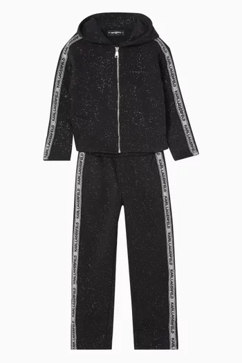 Glitter Logo Pants in French Terry
