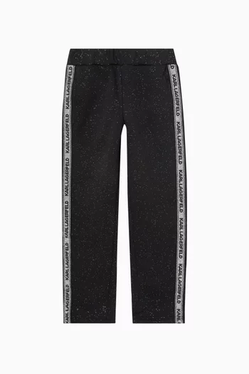 Glitter Logo Pants in French Terry