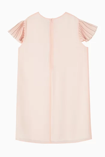 Two-tone Pleated Dress