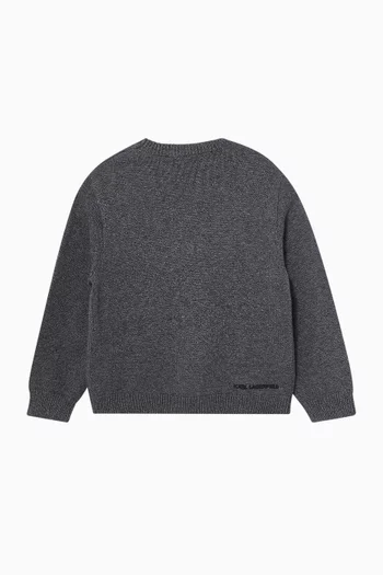 Logo Sweater in Wool-blend