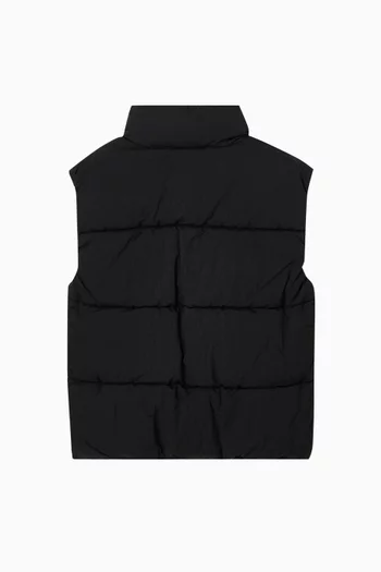 Logo Padded Vest in Polyamide Blend