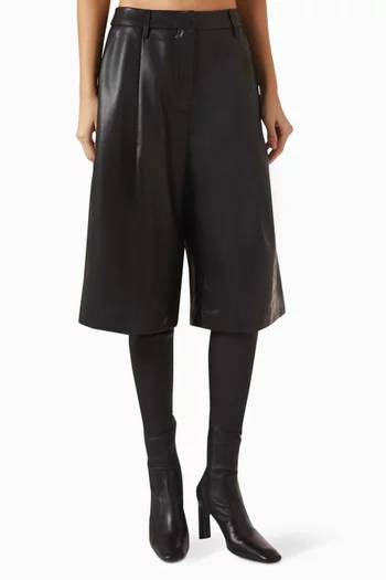 Fairfax Culotte Pants in Faux Leather