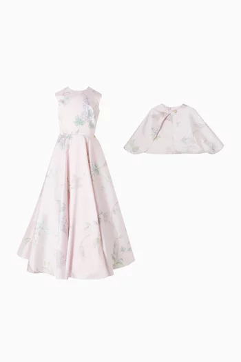 Floral Dress & Cape