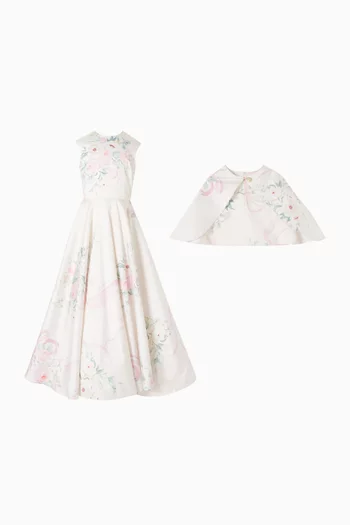 Floral Dress & Cape