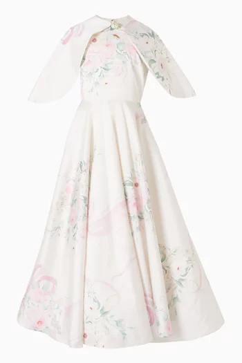 Floral Dress & Cape