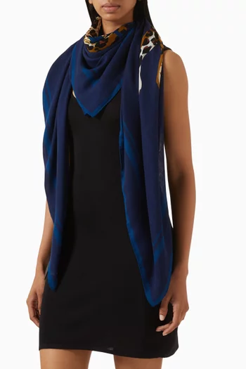 Cassandre Leopard Scarf in Wool