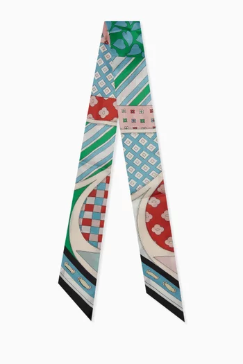 Repatched Skinny Scarf in Silk
