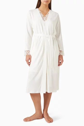 Lace-trim Robe, 115cm