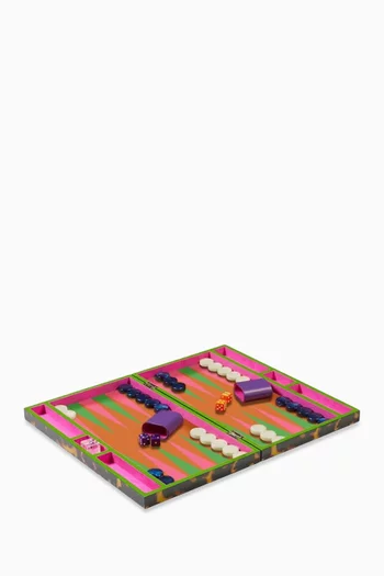 Lacquered Tortoiseshell Backgammon Set