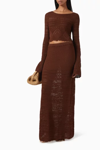 Wynne Crochet Maxi Skirt