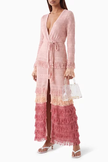 Maureen Crochet Fringed Robe